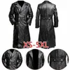 Men's Leather Faux MEN'S GERMAN CLASSIC WW2 MILITARY UNIFORM OFFICER BLACK REAL LEATHER COAT 230907