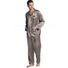 Mäns sömnkläder Mens Silk Satin Pyjamas Pyjamas Set Sleepwear Set Loungewear U.S. S M L XL XXL XXXL 4XL__fits Alla säsonger 230907
