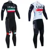 Winter UAE Team Bike Jacket Bibs Pants Suit Men Women Ropa Clclismo 2024 ITALIA Thermal Fleece Cycling Maillot Jersey Clothing