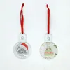 Sublimation LED Ornaments Light Christmas Decorations Acrylic Christmas Tree Pendants