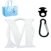 Schuhteile Zubehör Dekorative Beschriftung für Bogg Bag Alphabet Buchstaben Dekor Buchstaben Charms 3D Personalisierung Handtasche DIY Weiß und Otkhz