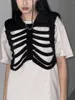 Women's Hoodies Halloween Y2k Skeleton Vest For Women Gothic Sleeveless Skull Pullover Sweatshirt Punk Tank Top Streetwear