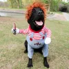 Abbigliamento per cani Bambola mortale Vestiti per cani Costume per cani da compagnia Halloween Cosplay Vestiti divertenti Cani regolabili Set di costumi cosplay Novità Abbigliamento 230908