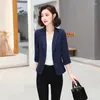 Women's Jackets Spring Summer Korean Cotton Linen Blazers Women Slim Thin Blazer Black Large Size Work Wear Single Button Coat J238