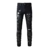 Fashion 691 hombre amiirii Jean 2024 Dmin Purple High Jeans Street Fashion Brand Black Five Pointed Star Male Youth Fit Efgg