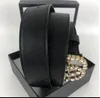 Cinturón de perlas de diseñador para hombre de alta calidad, hebilla de cinturón de lujo para hombre, cinturones de cuero para hombre a la moda para hombres/mujeres, caja y etiquetas