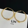 2023 Designer Knot Hoops Earrings Women Gold Jewelry Luxury Huggie Earring Classic Circle Hoop Jewlery Charm Earings Stud Earing Cyd239086-3