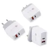 USB PD 18W Schnellladegerät QC 3.0 für iPhone EU US-Stecker Schnellladegeräte für Samsung S10 Huawei