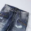 Blue 2024 Amiirii Fashion Jean Purple Demin 2024 Jeans Mens Zippered Slim Fit Mens S6SD