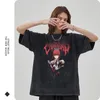 T-shirts voor heren Makima T-shirts Vintage Washed Anime Chainsaw Man Power Reze T-shirt Oversize hiphop Manga Korte mouw Tops Tees 100 katoen 230907