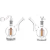 도매 담체 수제 흡연 유리 DAB 장비 배관 기능 6Tree Perc Water Bongs 독특한 Shisha Heady Oil Rigs Pipes 14mm 관절