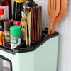 Kitchen Storage Multifunctional Plastic Shelf Supplies Rack Seasoning Box Household Knives Tableware Cutlery