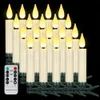 Bougies Bougie LED de Noël avec flamme clignotante minuterie à piles télécommande pour la fête de l'année décoration de la maison faux 230907