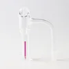 85mm high Full Weld Seamless Bucket Vortex Beveled Edge Terp Slurper Smoking Quartz Banger With Glass Marble Ruby Quartz Pillars For Dab Rigs Pipes