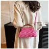 Evening Bags Embroidery Clip Tote Shoulder Crossbody For Women Handbags And Purses 2023 Fashion Vegan Leather Ladies Messenger