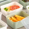 Dinnerware Kitchen Meal Prep Containers 3-Tier Stackable Lunch Box 2000ML Capacity Bowl With Lid Produce Fridge Saver Organizer