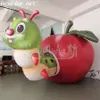 4mL Caterpillar Inflatable Rotten Apple Model Insect Mockup for Outdoor Decoration or School Activities/Education