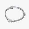 2023 Nouveau Charm Love Boucle Bracelet pour femmes Flash Girl DIY Fit Bracelets Pandoras Colliers en or rose Designer Fiançailles De Mariage Bijoux Cadeau En Gros