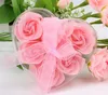 12 Boxes 6pcs Pink Decorative Rose Bud Petal Soap Flower Wedding Favor in Heartshaped Box2209997 ZZ