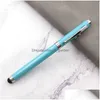 Multi Function Pens 4 Color Mtifunctional Pallpoint Creative Metal Laser Touch Sn Pen LED Flashlight School School School Supplies Dhgarden Dhjre