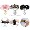 Keychains Lanyards Leopard Wrist Keychain Pendant Mtifunctional Hair Ring Elastic Headband Bracelet Key Chain Keyring Drop D Dhgarden Dh0Bg