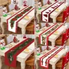 Christmas Decorations Table Runner Cloth Merry Decoration for Home Tablecloth Xmas Ornament Navidad Natal Year Gift 2024 230908