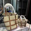 Alta qualidade designer saco bolsa ys novo lafite grama saco de compras emendado ombro tecido listras grande capacidade tote moda casual