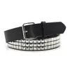 Fashion Rivet Belt Men Women's Studded Belt Punk Rock With Pin Buckle Drop Shipping Black