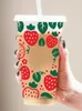 Raamstickers UV DTF Transfer Sticker Fruit Thema Voor de 24oz Koude Cups Wraps Kan DIY Waterdicht Gemakkelijk te gebruiken Aangepaste stickers C73-K