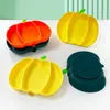 Piatti Piatto piano per bambini in silicone con 3 divisori Zucca Regalo di Natale Stoviglie Frutta con aspirazione supplementare