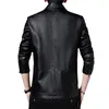 Men's Leather Faux 2023 Jacket Men Loose Soft Single Breasted Pu Coats Casual Biker Turn Down Collar Fur Coat 230908