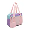 Evening Bags Japanese Preppy Style Pink Uniform Shoulder School Bags for Women Girls Canvas Large Capacity Casual Luggage Handbags 230907