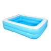 Baby Adults Summer Inflatable Swimming Pool Adults Kids Thicken PVC Rectangle Bathing Tub Outdoor Paddling Pool Indoor Water Toy X179h