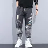 Pantalons pour hommes Jeans pour hommes Hip Hop Jogging Casual Taille élastique Hommes Pantalons Joggers Pantalons de survêtement Cargo Homme