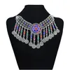 Smycken sätter afghan för kvinnor Colorf Crystal Neckor Earring Hårklipp Brud Indian Drop Delivery DHKGP