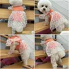 Dog Apparel Designer Dresses Old Flower Letter L Pattern Soft Pet Vest Cooling Puupy Dress Skirt For Small Dogs Cats Ps1761 Drop Deliv Dhmf6