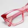 Güneş gözlüğü TR90 Mavi Anti Işık Kedi Göz Okuma Gözlükleri Kadın Lüks Şeffaf Yeşil Gözlükler Çerçeve Yay Menteşe Bilgisayar 0-6