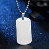 Pendant Necklaces Men's Buddhist Scripture Silver Color Simple Stainless Steel Necklace Lucky Male Fashion Religious Jewelry