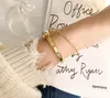 Armreif 2023 Trend Perle Brosche Titan Stahl Offene Armreifen Armband Auf Hand Für Frauen Mode Schmuck