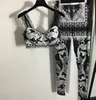 Nieuwe Vrouwen Tweedelige Sets Spaghetti Mouwloze Tops Lange Broek Vrouwelijke Sexy Gedrukt Broek Set Runway Dameskleding E05