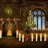 Velas 10203040 PCS Vela de Natal com temporizador remoto ano decoração de casa sem chama piscando LED plástico falso 230907