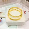 Bangle Mode Licht Geel Goud Kleur Armband Voor Vrouwen Bruiloft Charmes Sieraden Elegante Push-Pull Bamboe Niet Vervagen Verjaardagscadeau