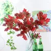装飾的な花1PCクリスマスの葉のための人工植物の枝DIYフローラルアレンジメントアクセサリーフェスティバルホームデコレーション