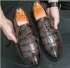 zakelijke kleding casual schoenen heren puntige leren schoenen jurk Cool mode Trouwschoenen