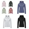 Veste de sport à capuche pour femme, veste de yoga, fermeture éclair complète, décontractée, veste de jogging complète, couleur unie, sweat-shirt de fitness, version épaisse j