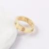 Luxus Damen Ring Modedesigner Hochzeit Männer und Frauen Valentinstag Geschenk 316L Titanstahl Hersteller ganz an2207