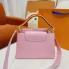 Gökkuşağı sapı çanta kadınları omuz crossbody çantaları kapak ladier cüzdan çantası gerçek deri çok pochette çıkarılabilir geniş kayış alt pirinç donanım harfleri