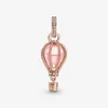 100% Plata de Ley 925 Rosa brillante - Globo de aire colgante Charm Fit Original European Charms Pulsera Moda Boda Egageme193d