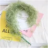 Decorative Flowers Wreaths 91Cm Air Plant Grass Leaf Hanging Wall Greenery For Garden Plastic Artificial Vine 3Pcs/Lot Vines Succe Otie6