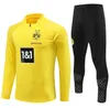 23 24 Kids Borussia Tracksuit Jacket Soccer Sets Full Zipper Dortmund Training Football Set Survetement Tracksuits